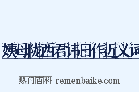 姨母陇西君讳日作近义词是什么意思的图片